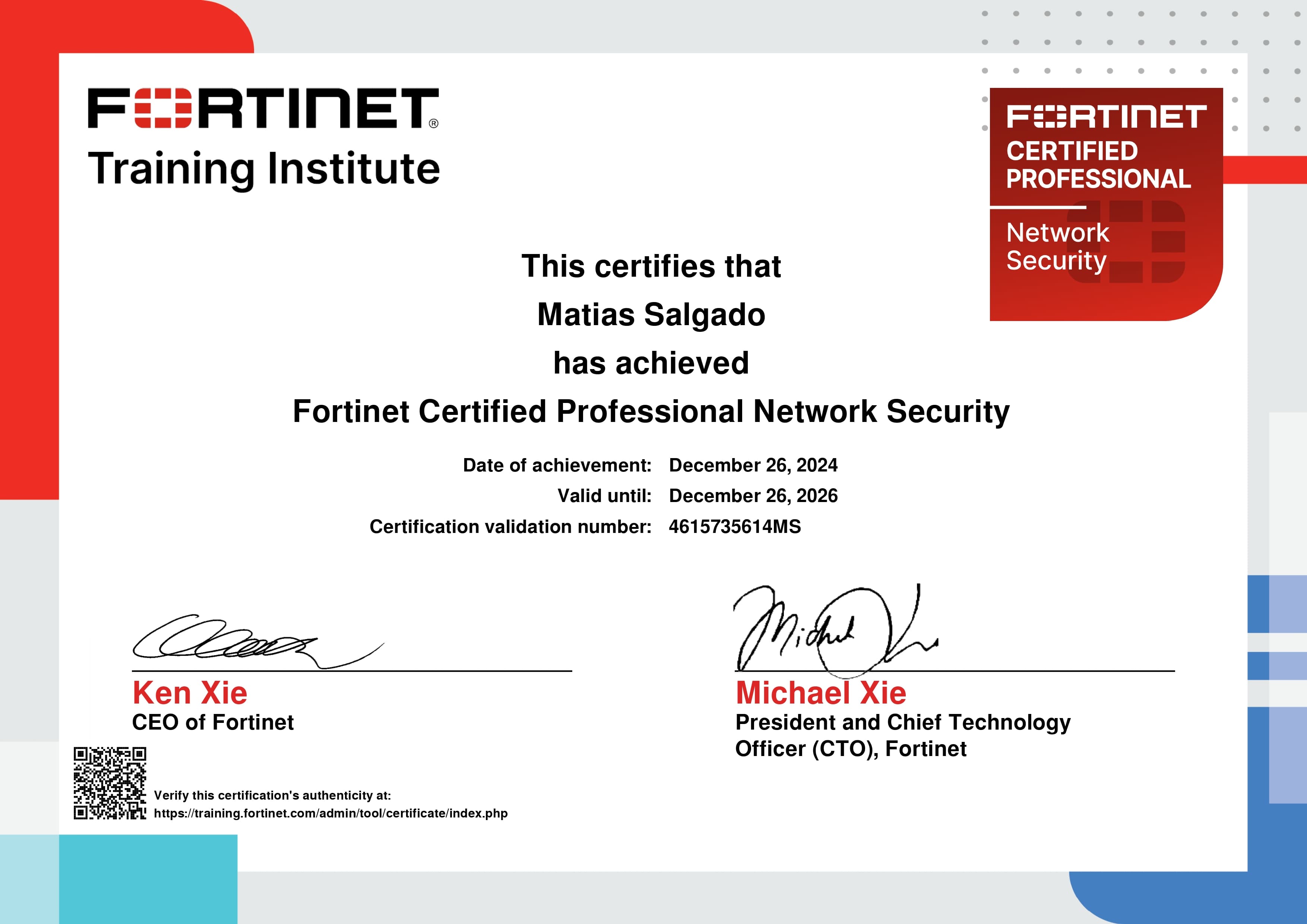 Certificado de Fortinet